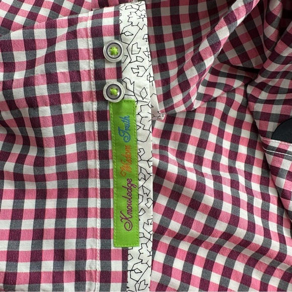 Robert Graham X Tailored Fit Shirt Men’s XL Short Sleeve Pink White Check - Picture 9 of 10